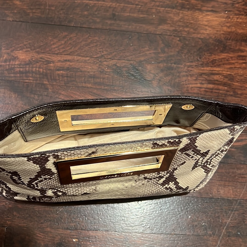 Michael Kors Python Embosses Clutch Bag Magnetic … - image 6